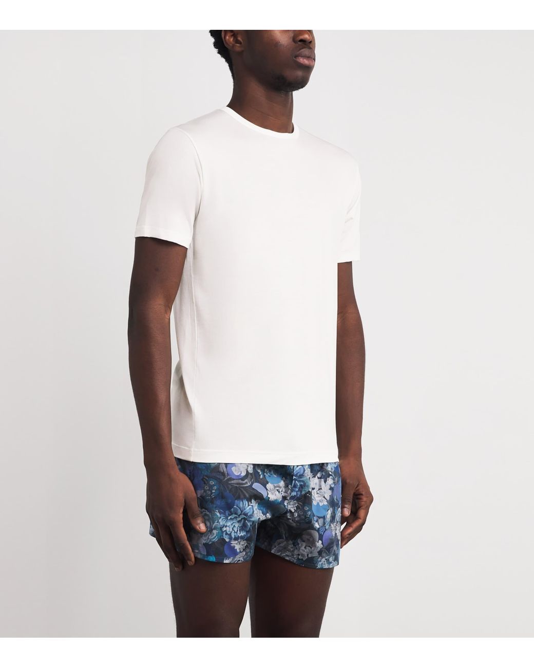 Sunspel White Tencel Stretch T-Shirt for men