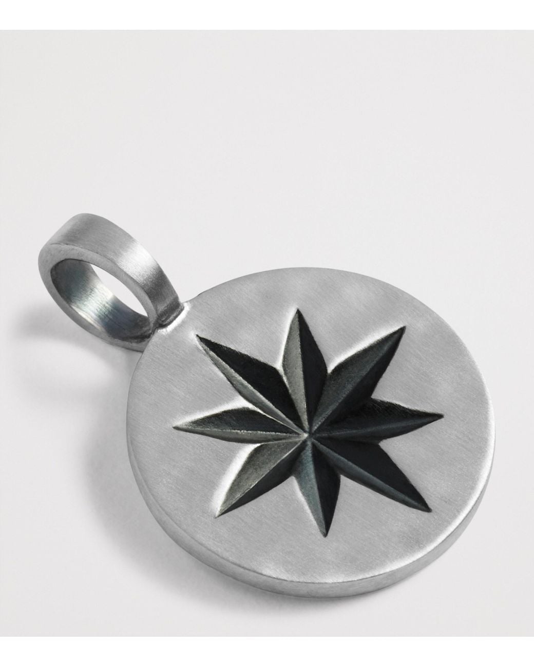 Monica Vinader Gray Sterling Guiding Star Pendant for men