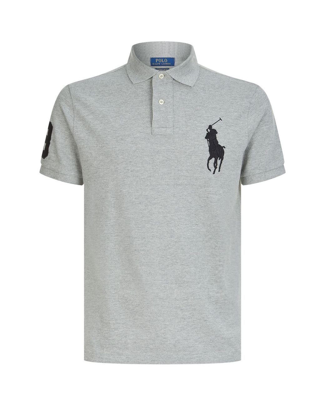 Helemaal droog Motel Voorvoegsel Polo Ralph Lauren Big Polo Logo Polo Shirt in Gray for Men | Lyst