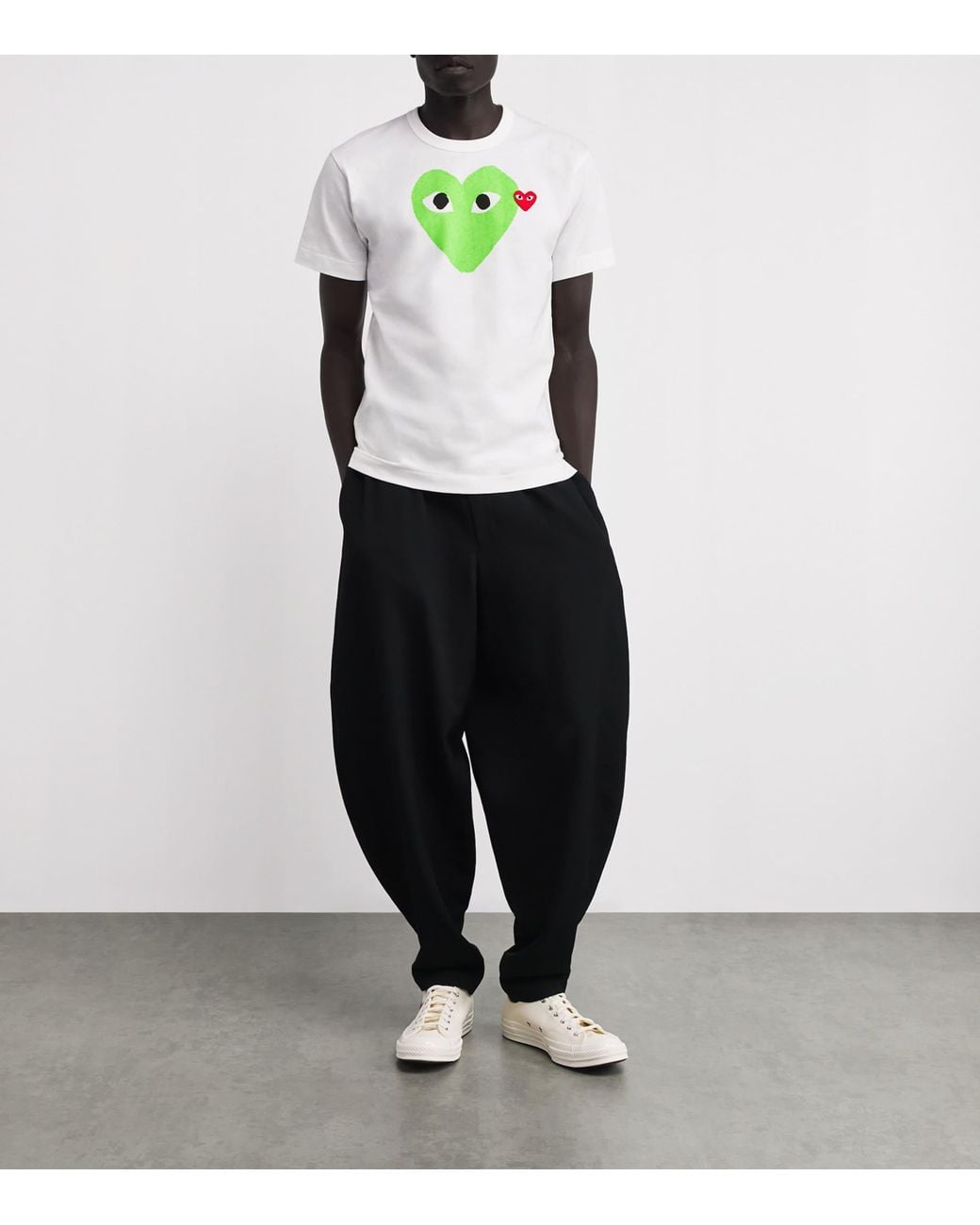 COMME DES GARÇONS PLAY Green Heart Logo T-Shirt for men