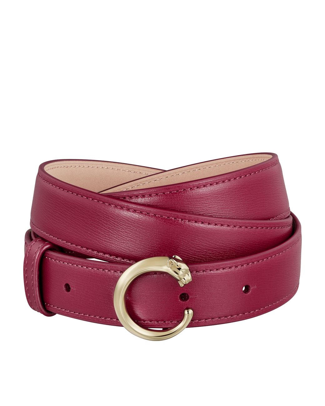 Cartier Red Leather Panthère De Belt