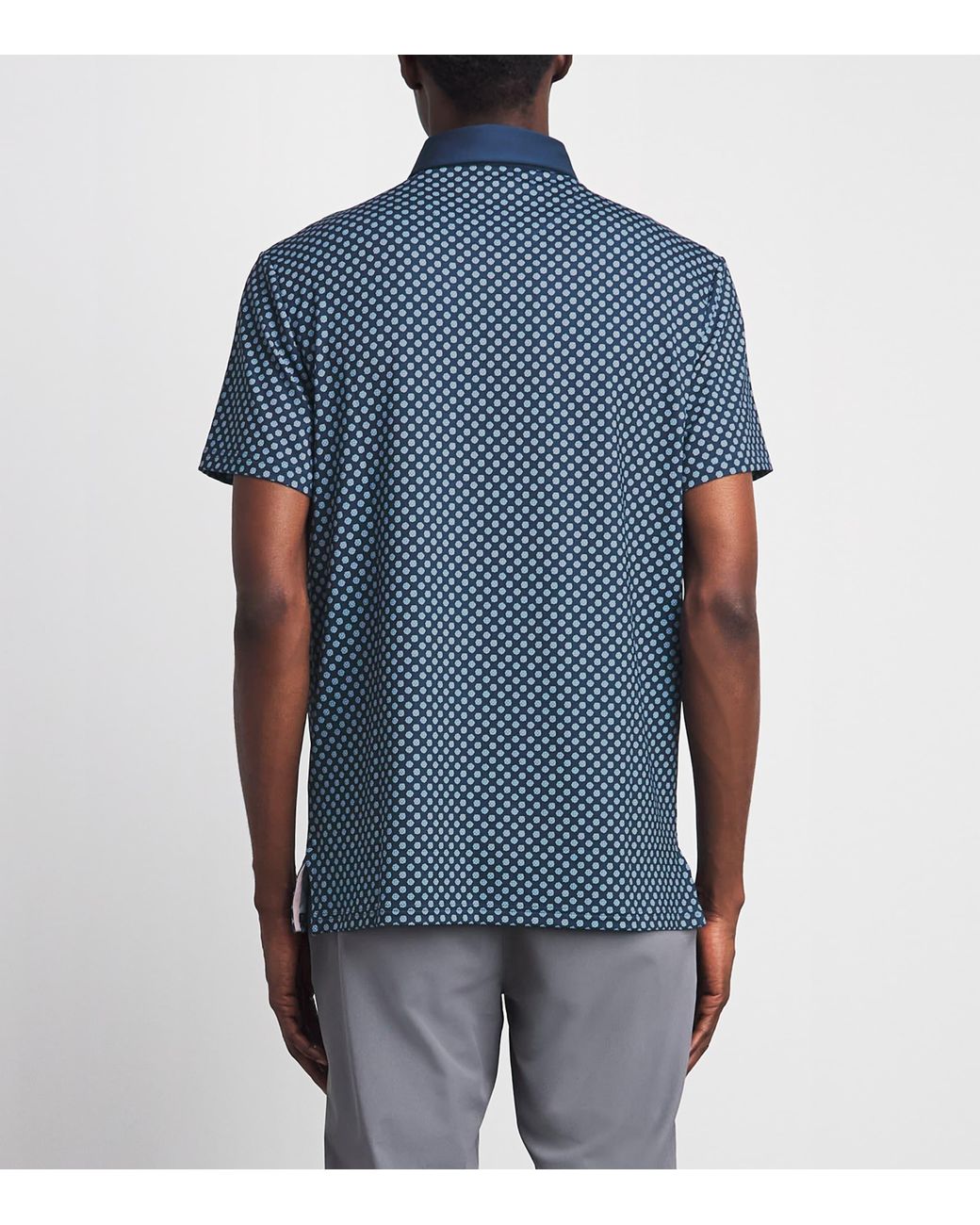 Ralph Lauren Blue Tailored Fit Performance Polo Shirt for men