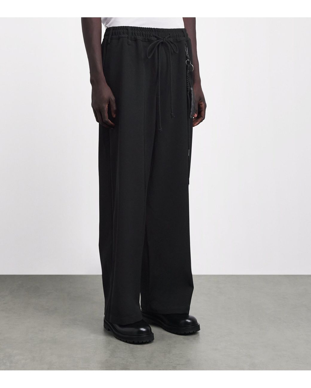 Song For The Mute Black Pleated Lounge Trousers for men
