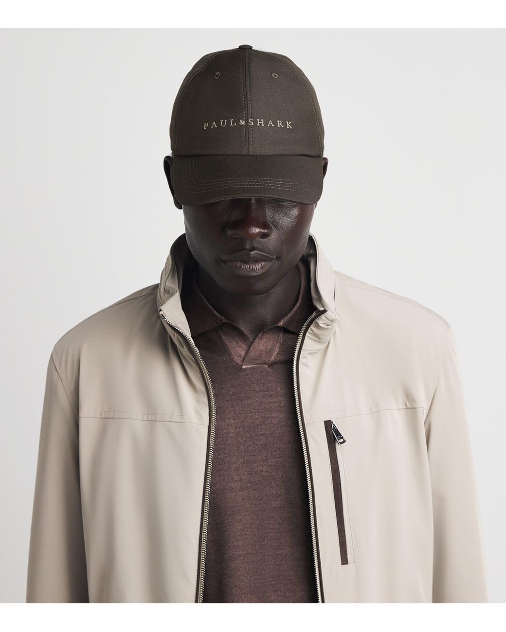 Paul & Shark Black Virgin Wool Logo Baseball Cap for men