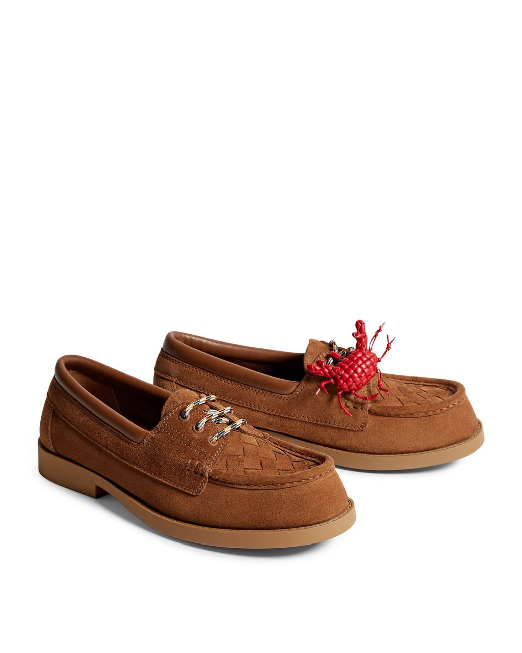 Bottega Veneta Brown Suede Piere Boat Shoes for men