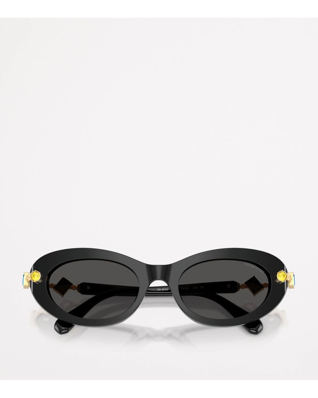 Swarovski Black Acetate Oval Sk6042 Sunglasses
