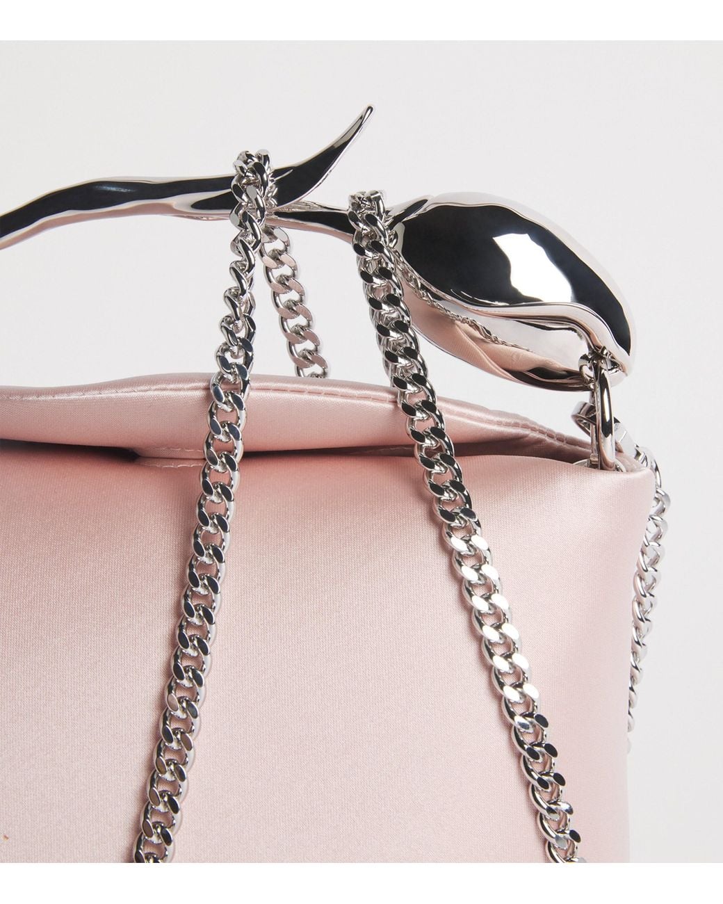 Erdem Pink Mini Satin Bloom Top-Handle Bag