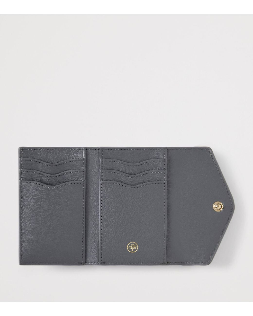 Mulberry Gray Leather Folded Wallet