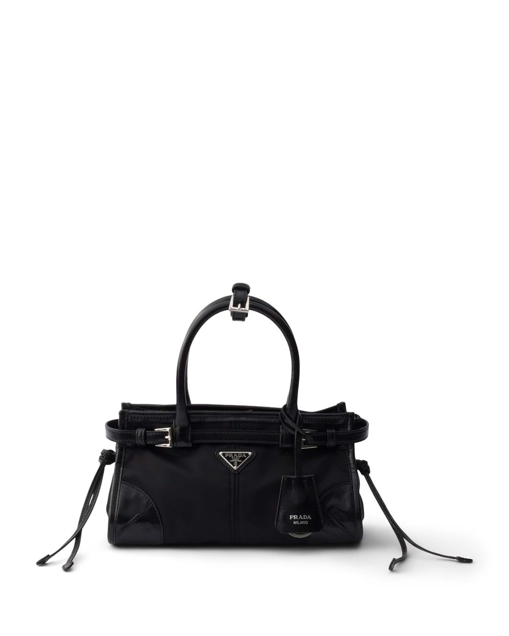Prada Black Small Re-Nylon Bonnie Top-Handle Bag