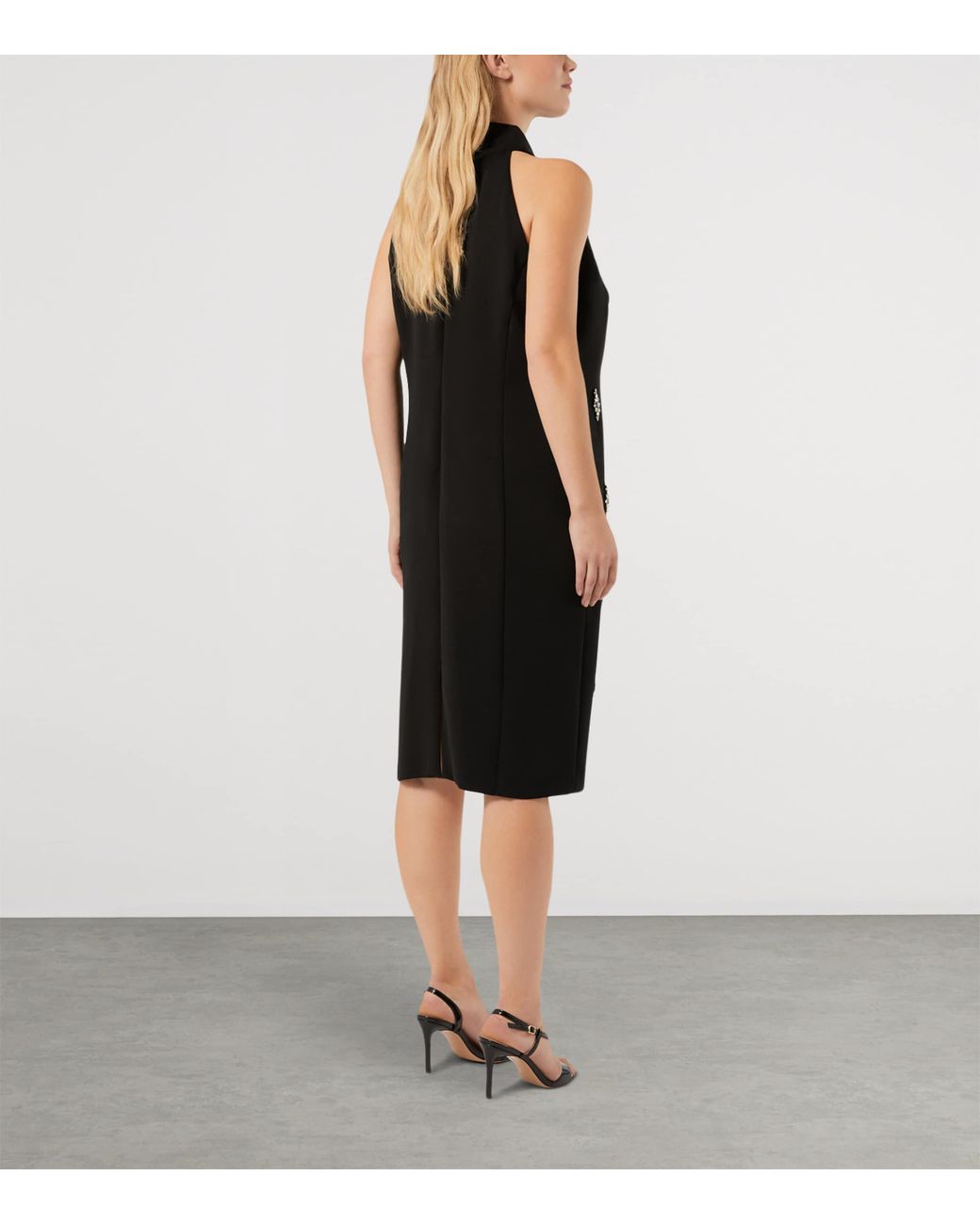 Marina Rinaldi Black Embellished Midi Dress