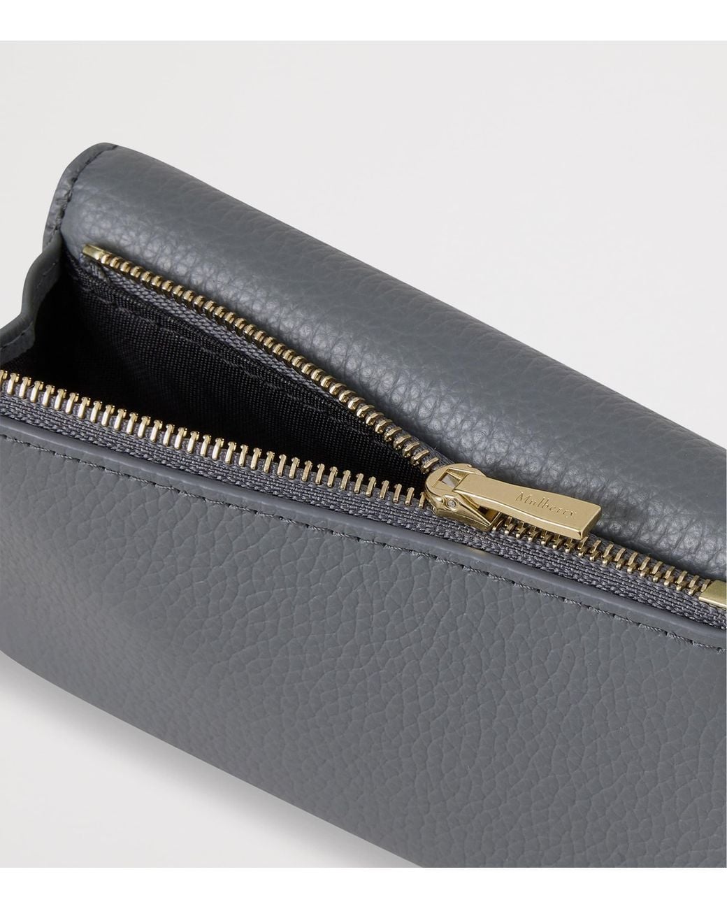 Mulberry Gray Leather Folded Darley Wallet