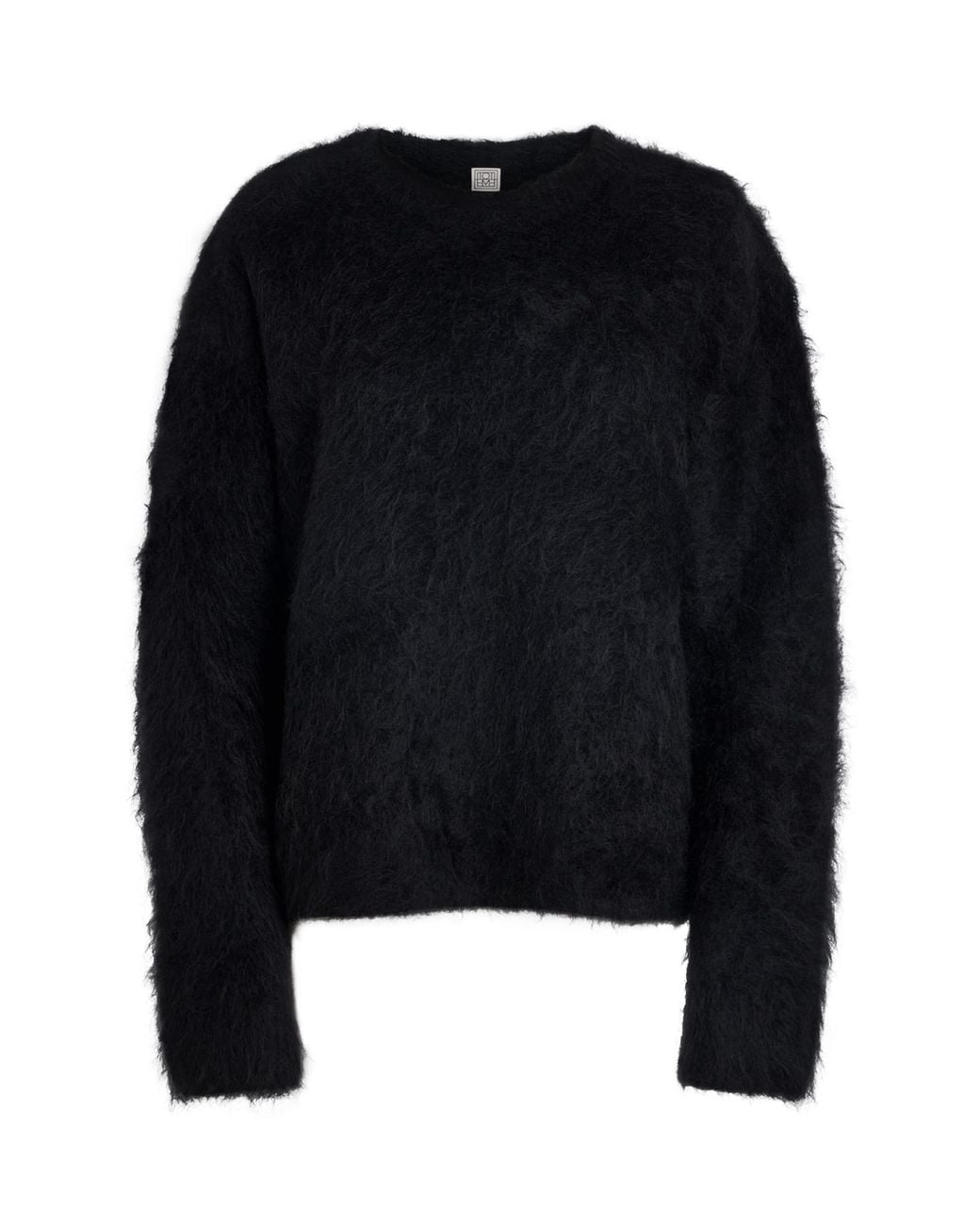 Totême Black Alpaca-Blend Boxy Sweater