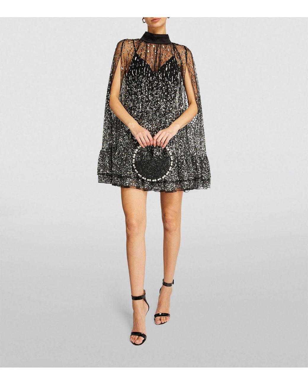 alice and olivia zenon cape mini dress Alice + Olivia Zenon Cape Mini Dress, Size 10