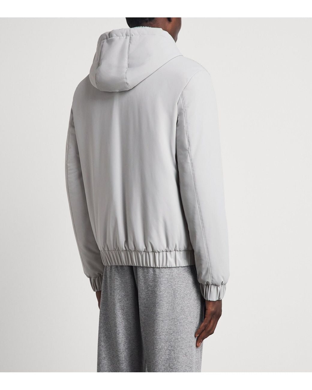 Corneliani Gray Cashmere-Blend Hybrid Jacket
