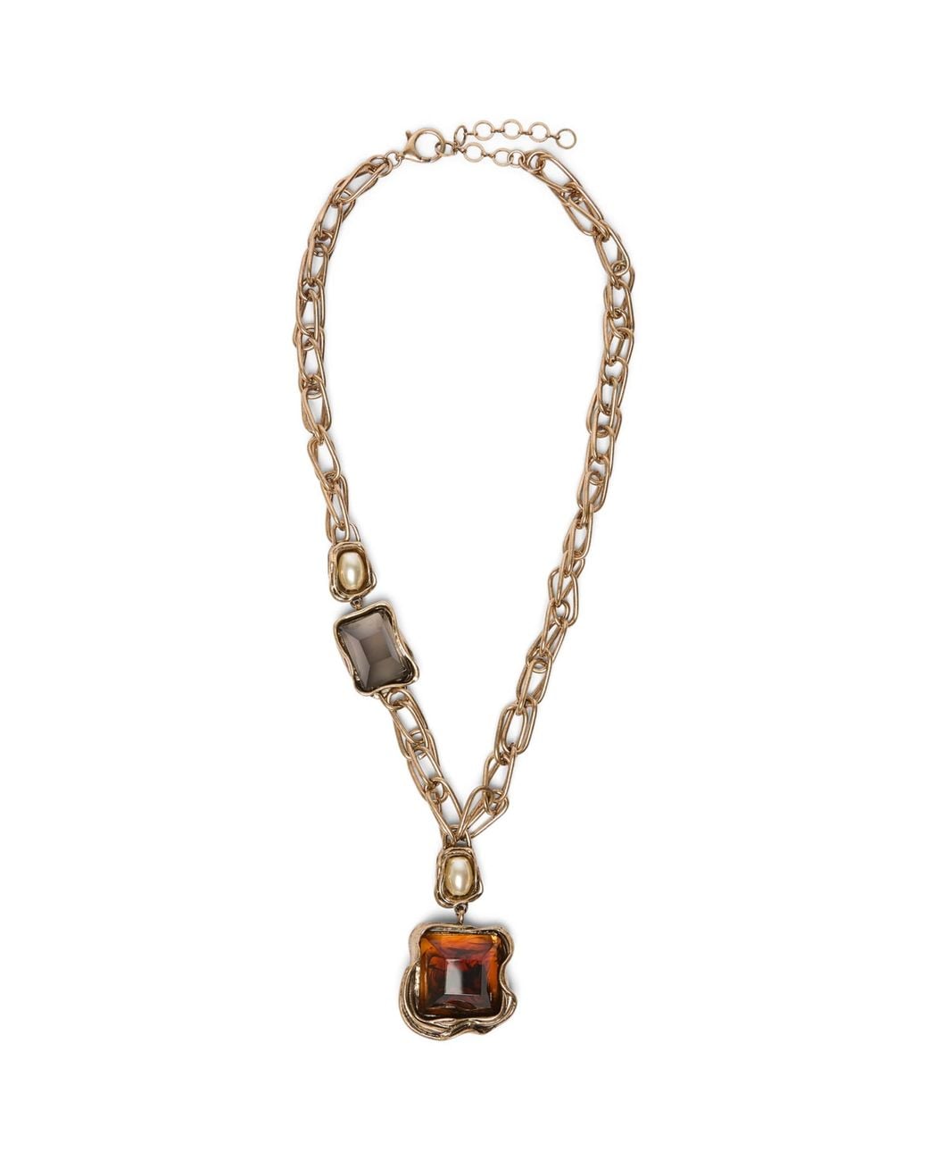 Weekend by Maxmara Metallic Resin Chain Necklace