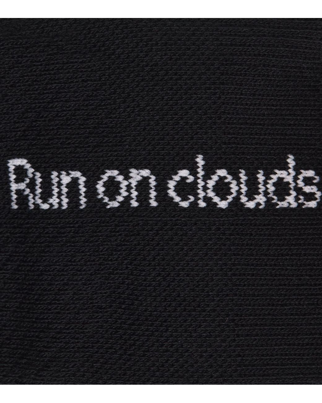 On Shoes Black Logo Socks