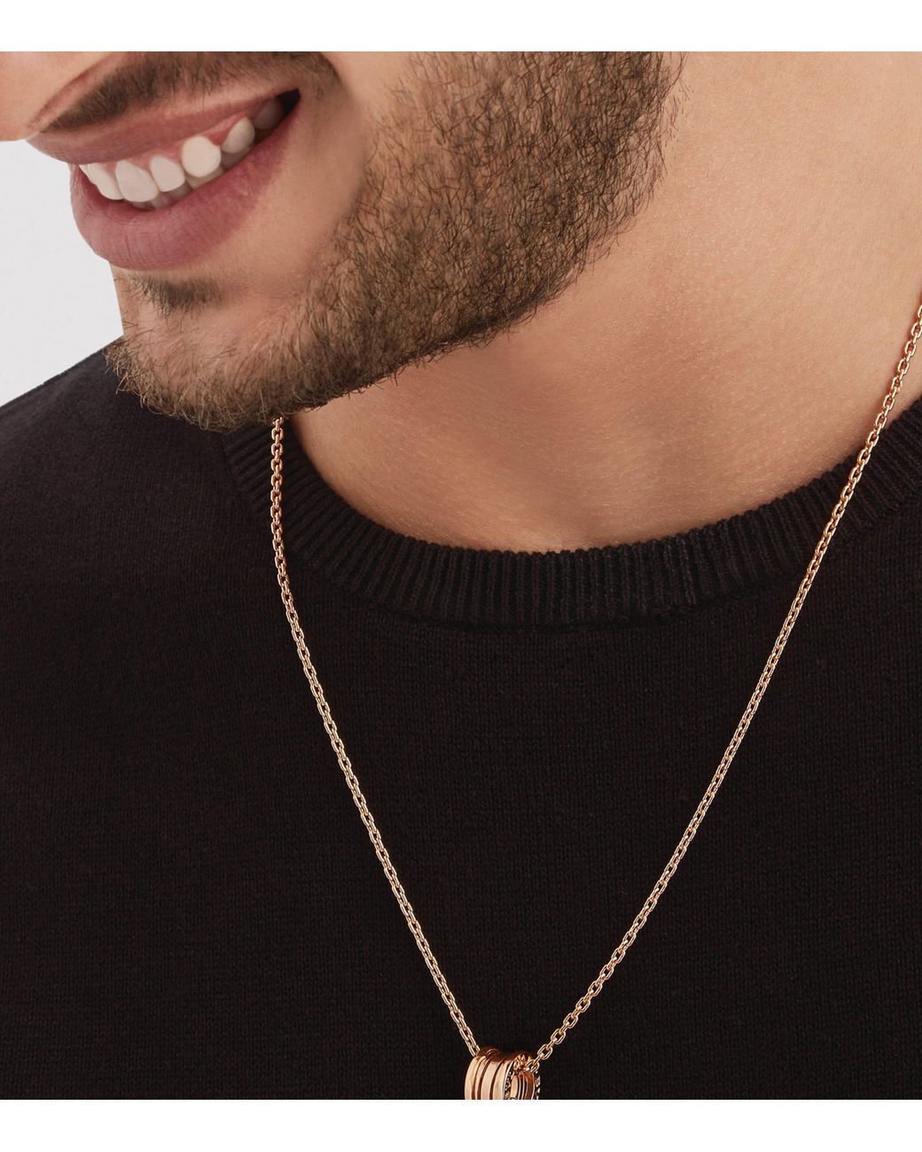 BVLGARI Metallic And Diamond B.Zero1 Necklace