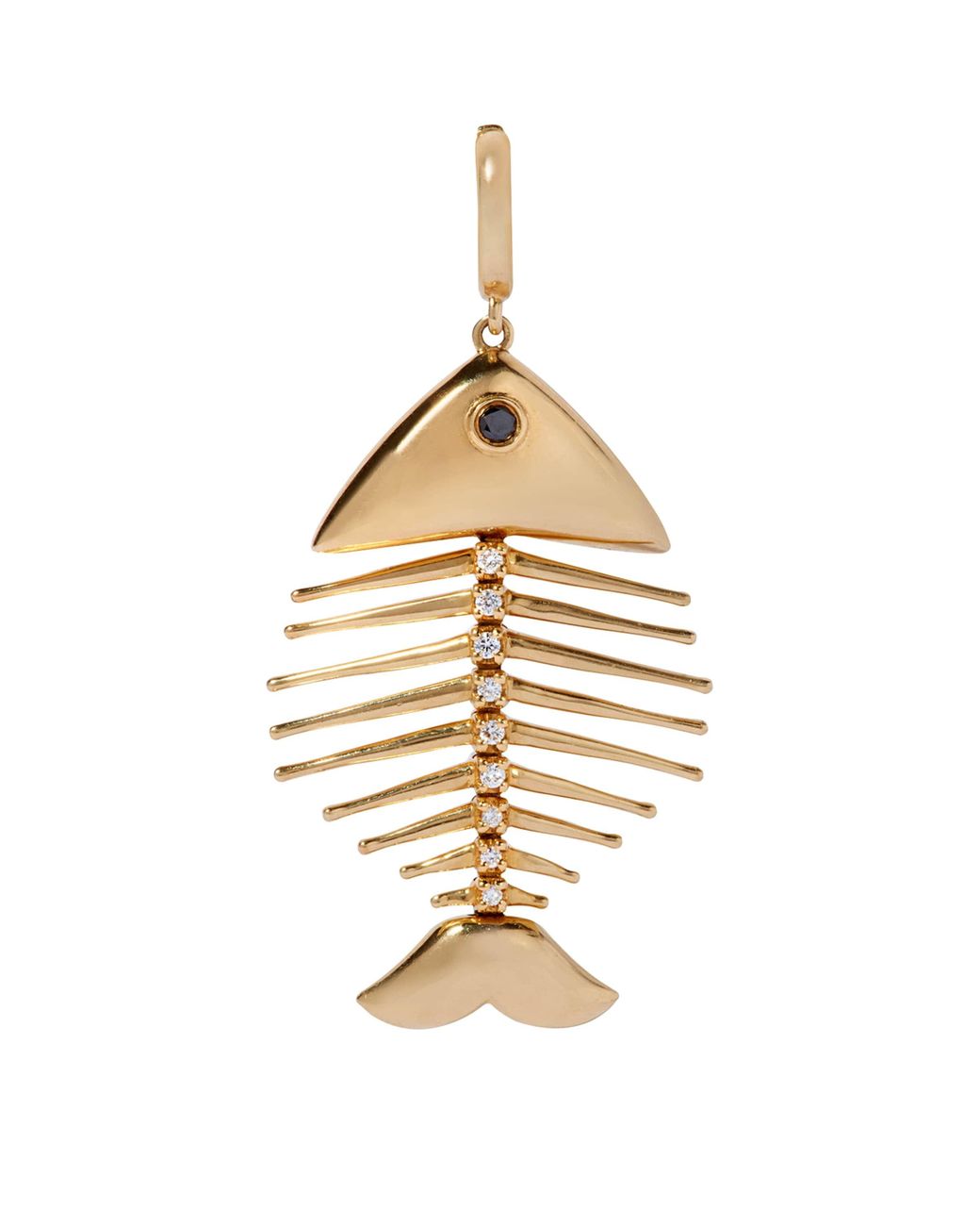Annoushka Metallic And Diamond Fish Bones Charm