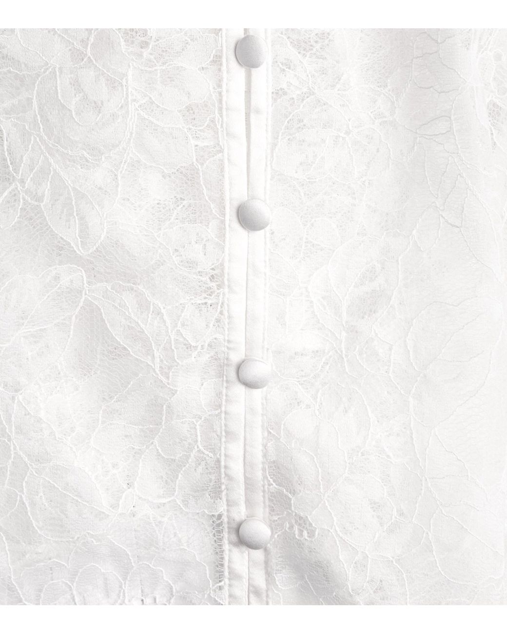 Fleur du Mal White Lace Jasmine Flutter Camisole