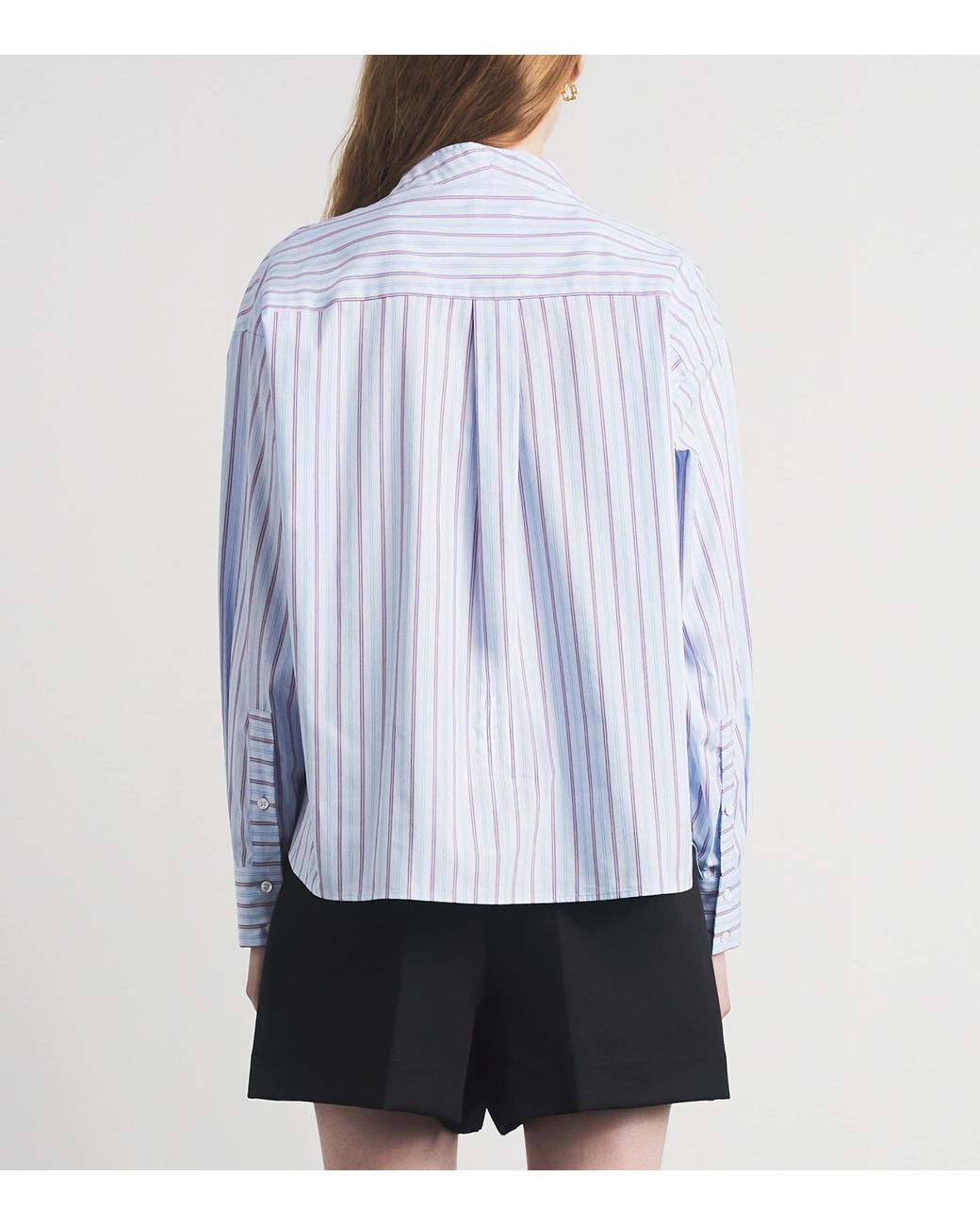 Claudie Pierlot Blue Cotton Knot-Detail Shirt