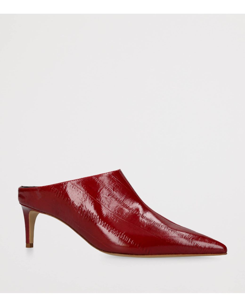 Le Monde Beryl Red Patent Leather Lou Heeled Mules 50