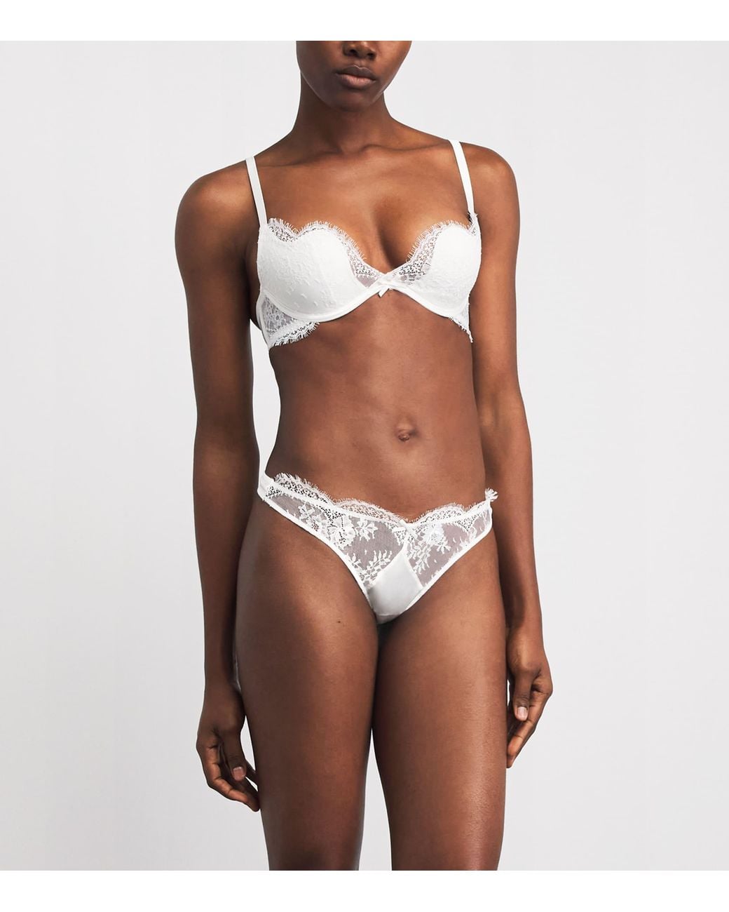 Fleur du Mal White Lace Frankie Thong