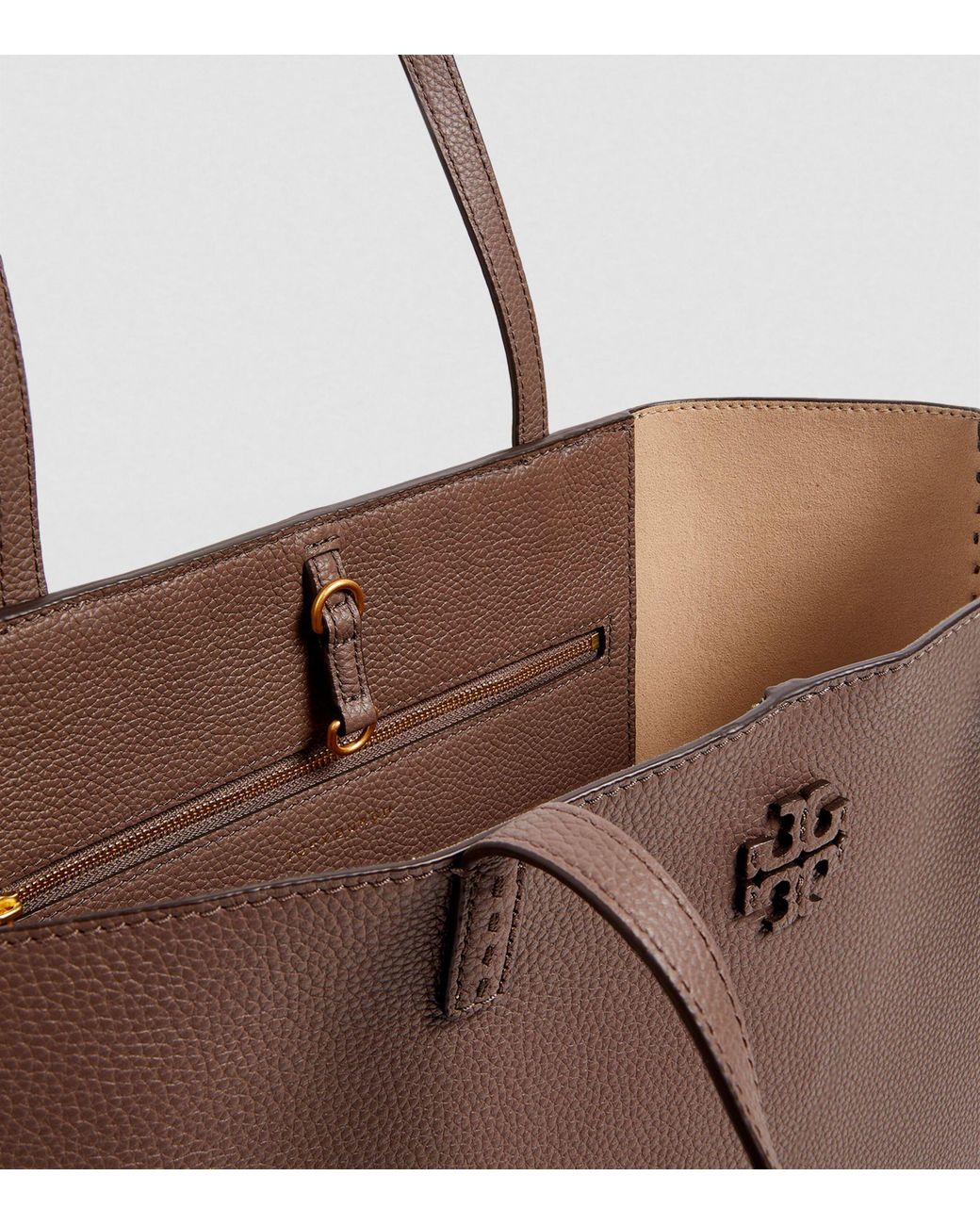 Tory Burch Leather Mcgraw Tote Bag in Brown Lyst Canada