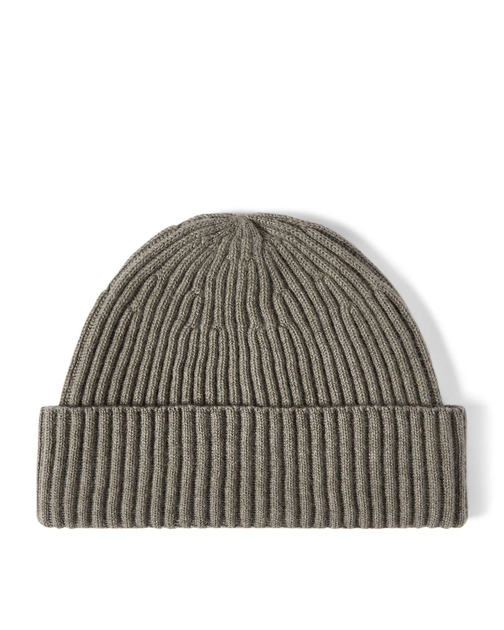 Brunello Cucinelli Green Cashmere Rib-Knit Beanie for men