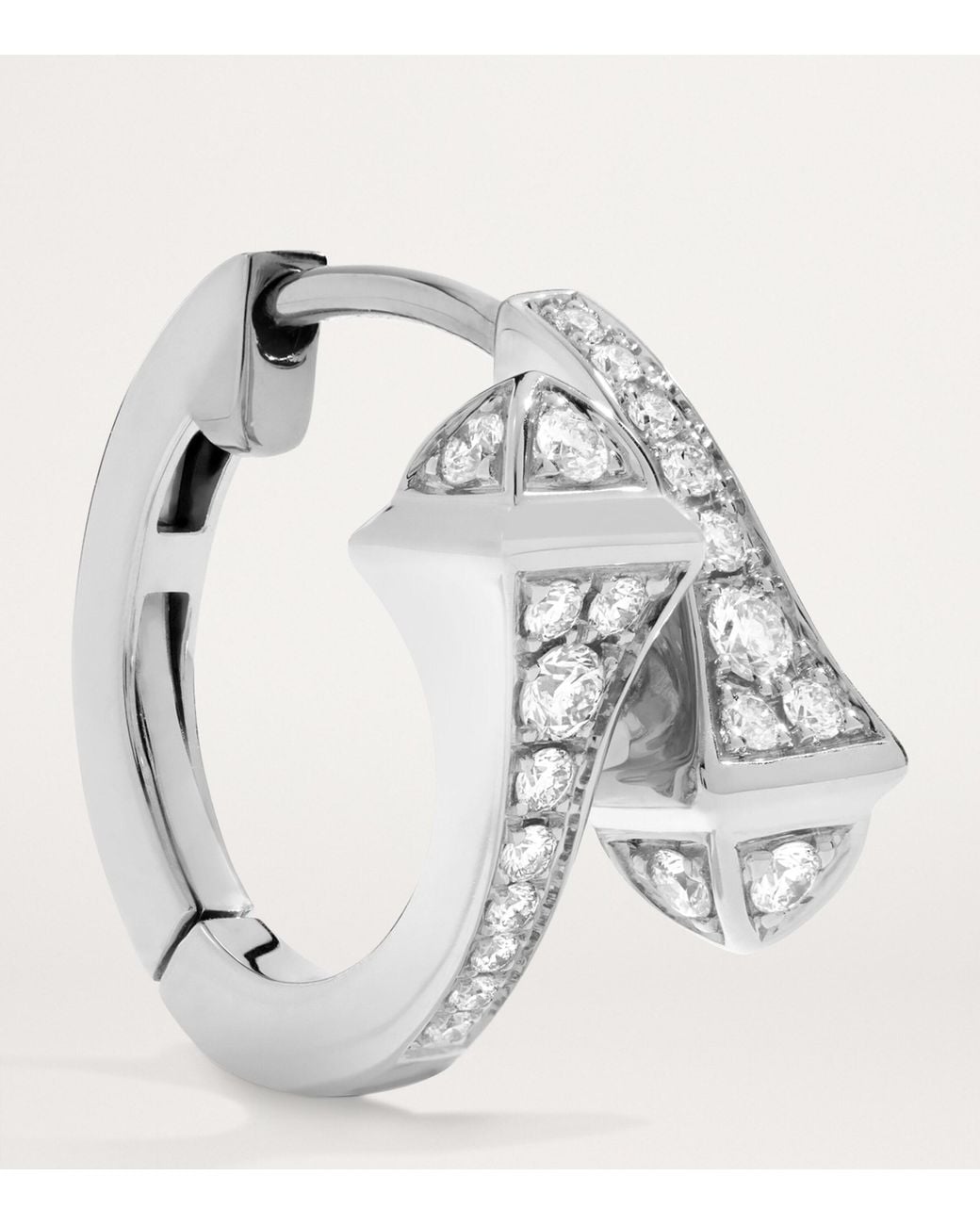 Marli New York Metallic And Diamond Cleo Huggie Earrings