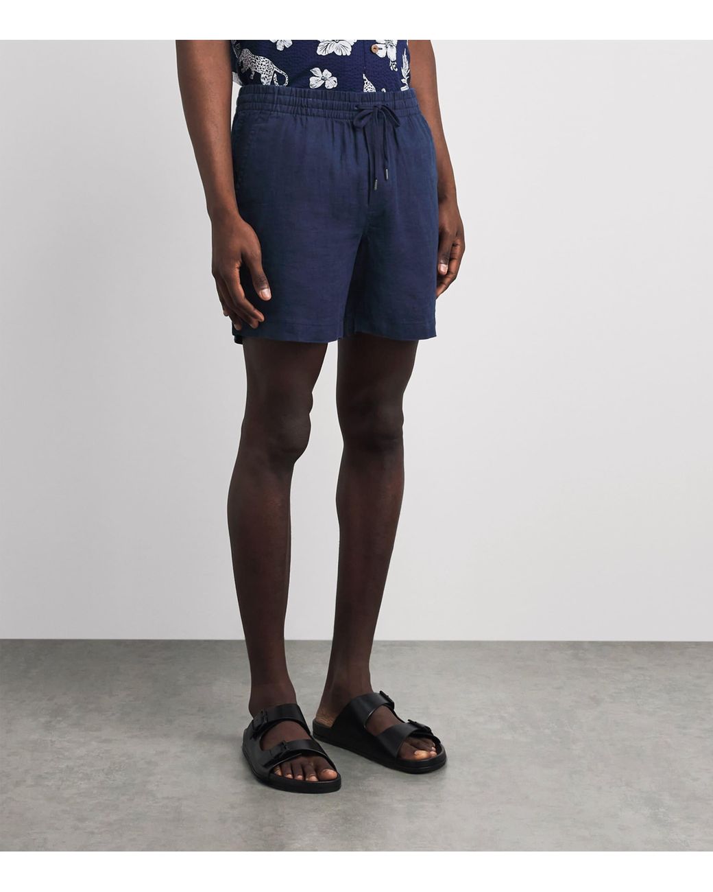 Polo Ralph Lauren Blue Linen Prepster Shorts for men