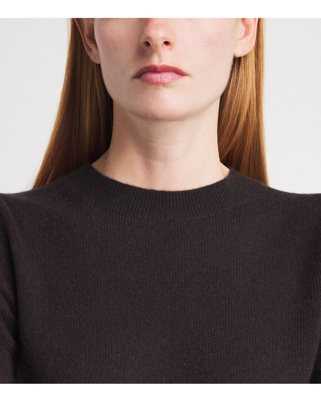 LeKasha Black Cashmere Short-Sleeve Chypre Sweater