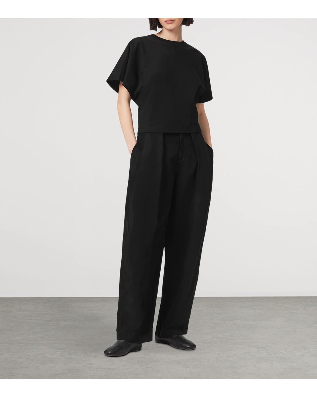 AllSaints Black Organic Cotton Eden Artia T-Shirt