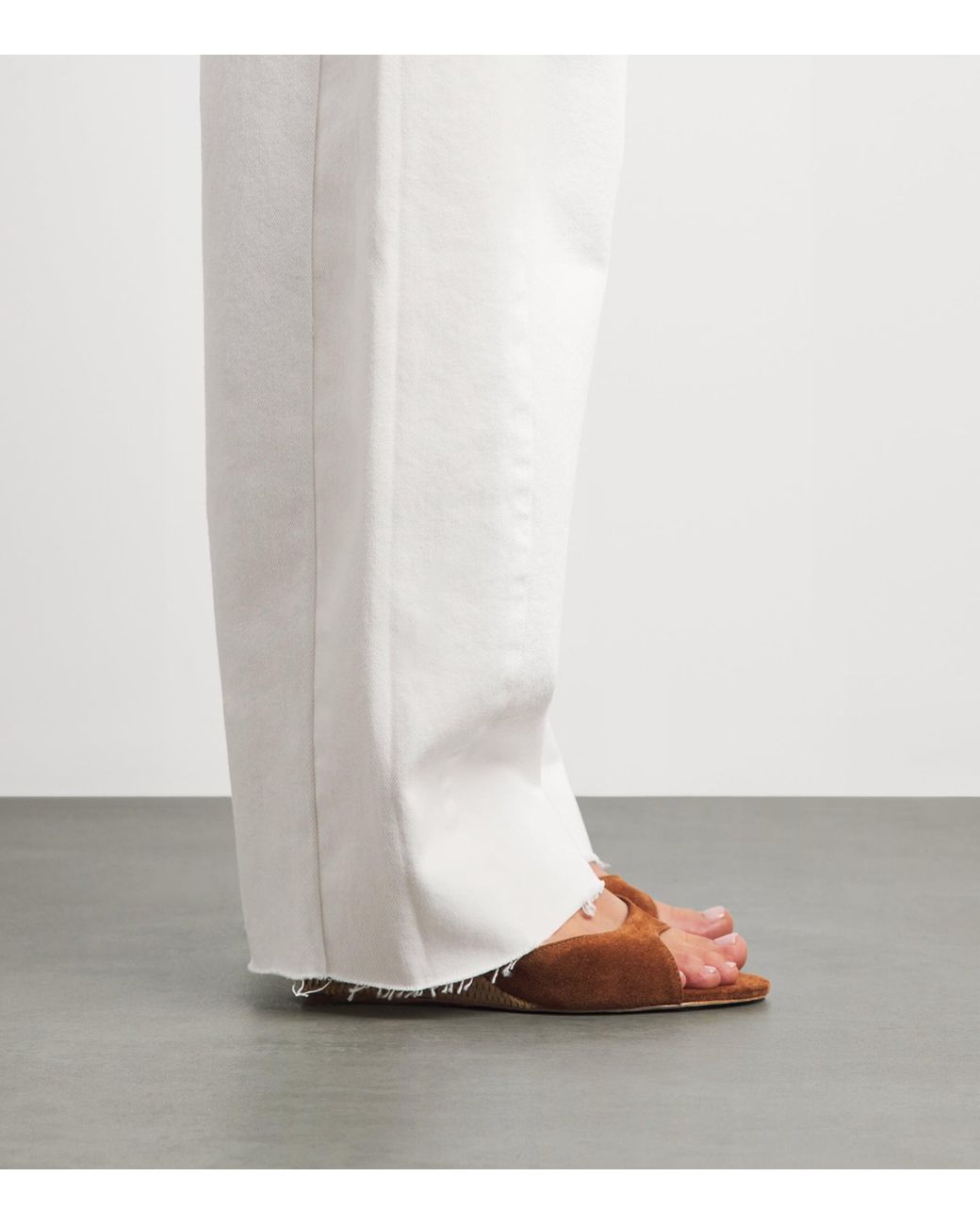 Sandro White Barrel Jeans