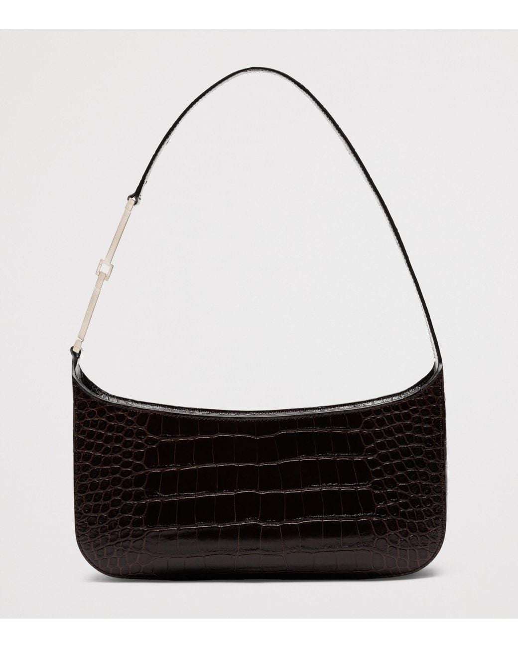 Tom Ford Black Small Croc-Embossed Leather Arc Shoulder Bag