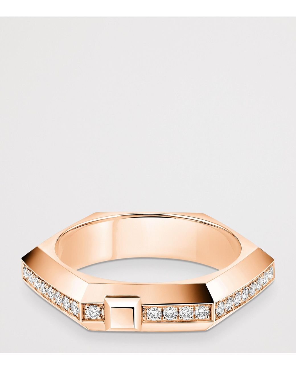 Messika White Moderniste And Diamond Small Pavé Ring