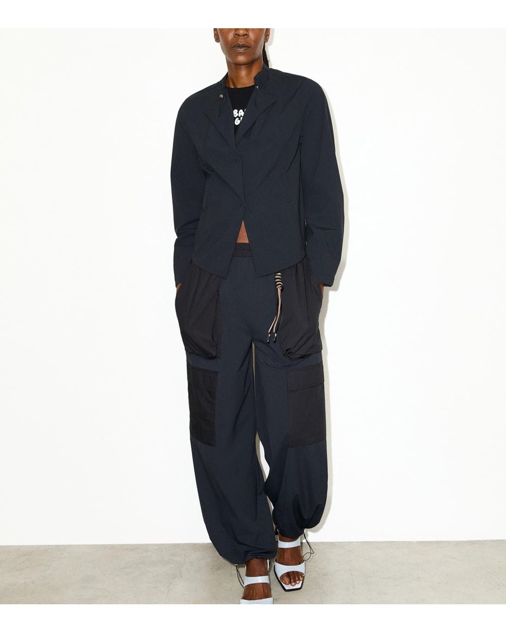 MAX&Co. Black Technical Jersey Jacket