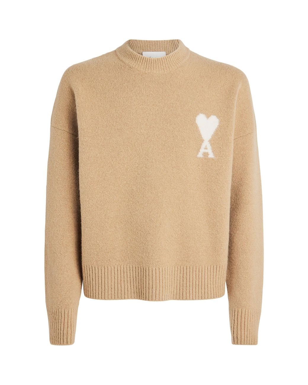 AMI Natural Alpaca-Blend Ami De Coeur Sweater for men