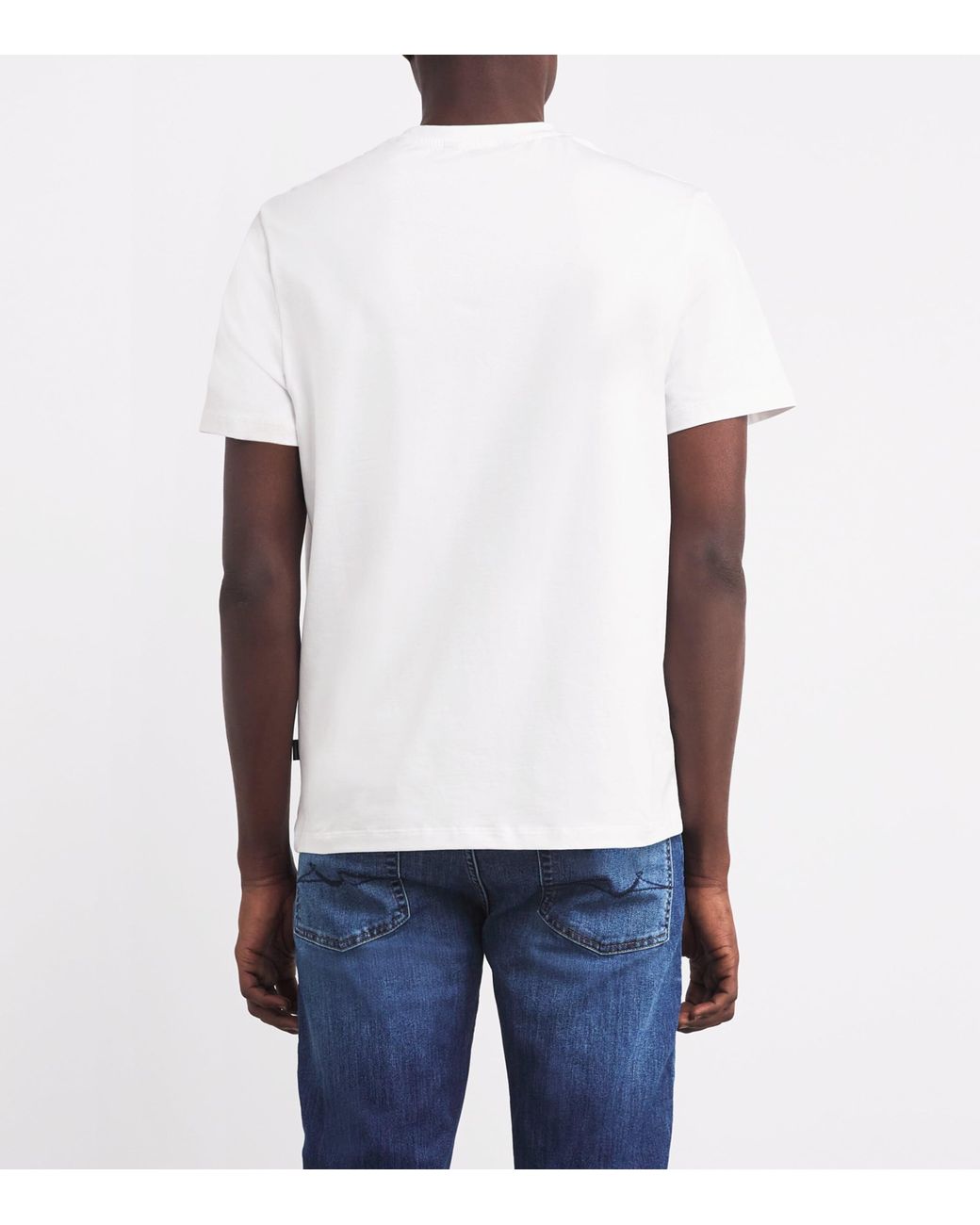 7 For All Mankind White Luxe Performance T-Shirt for men