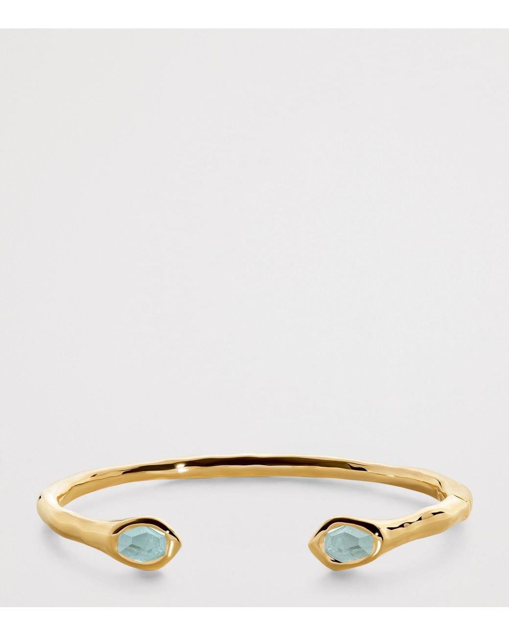 Monica Vinader Natural Vermeil And Aquamarine Odyssey Cuff Bracelet