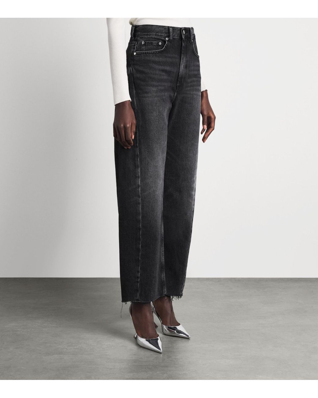 Sandro Black Barrel Jeans