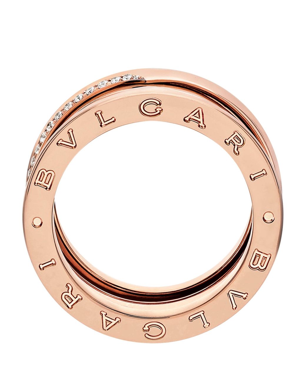 BVLGARI Natural And Diamond B.Zero1 Three-Band Ring