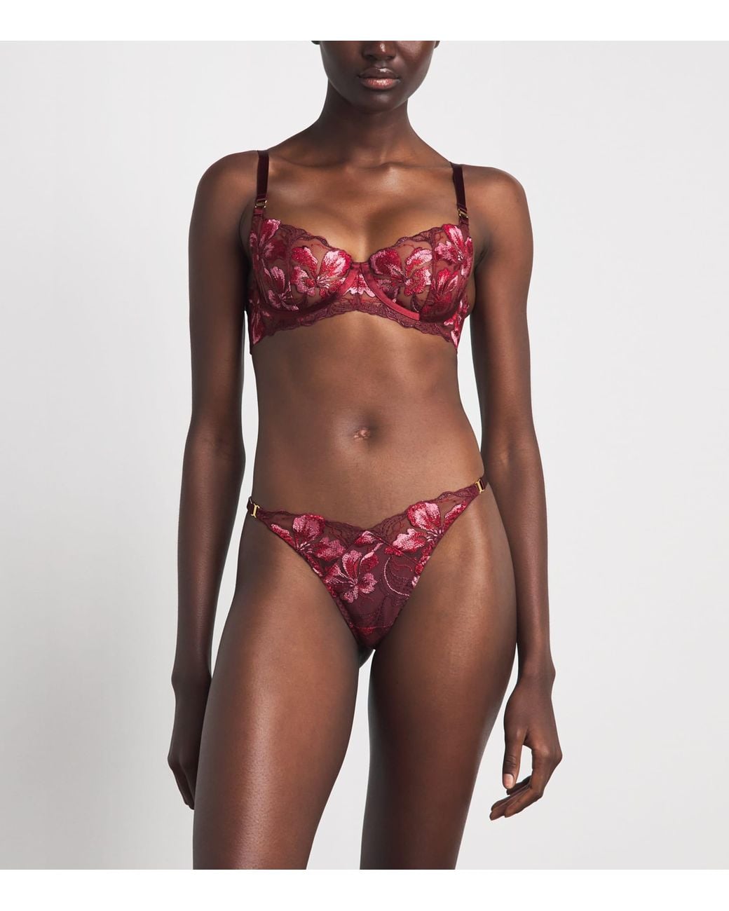 Bordelle Red Ren Balconette Bra