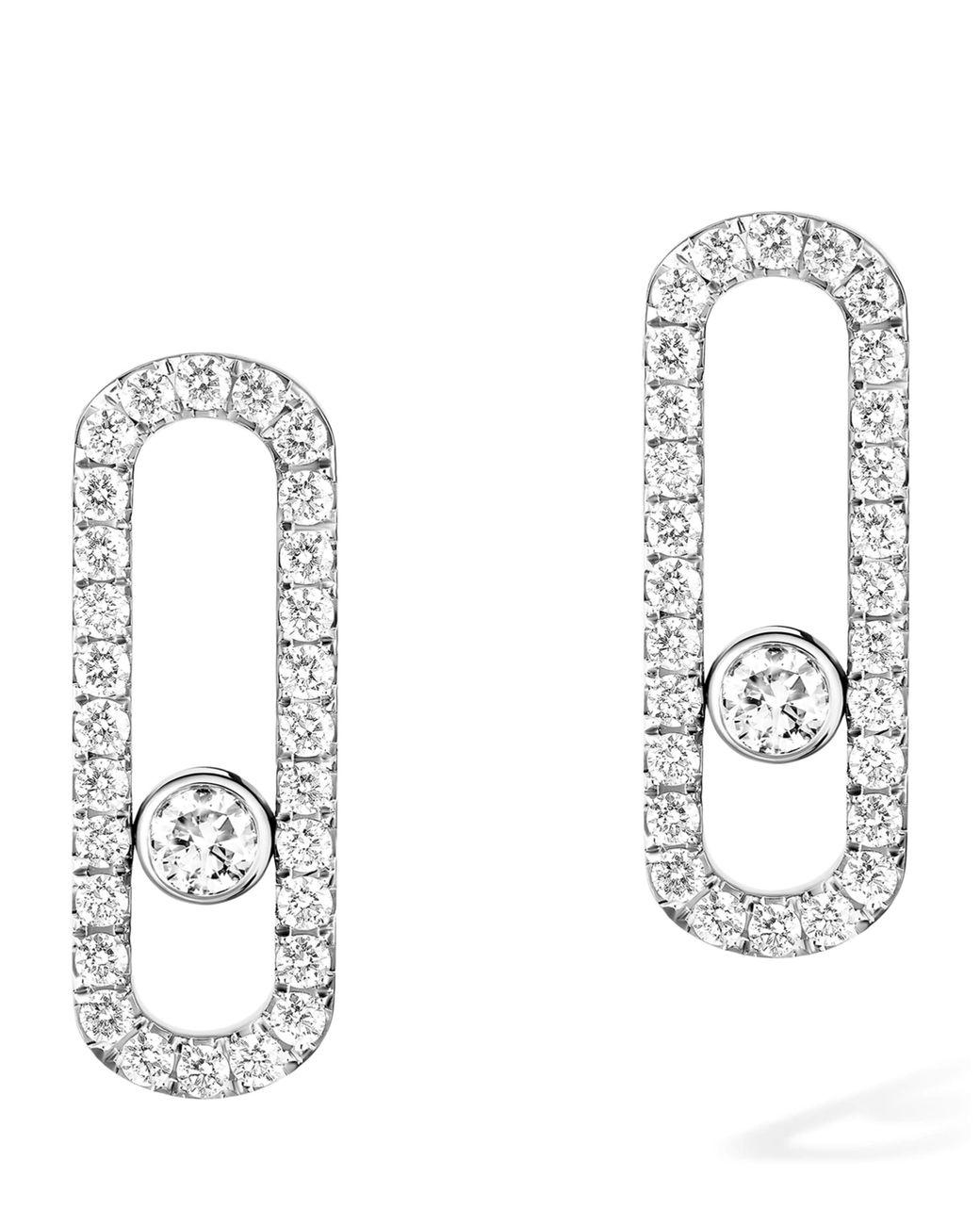 Messika Metallic Move Uno And Diamond Stud Earrings