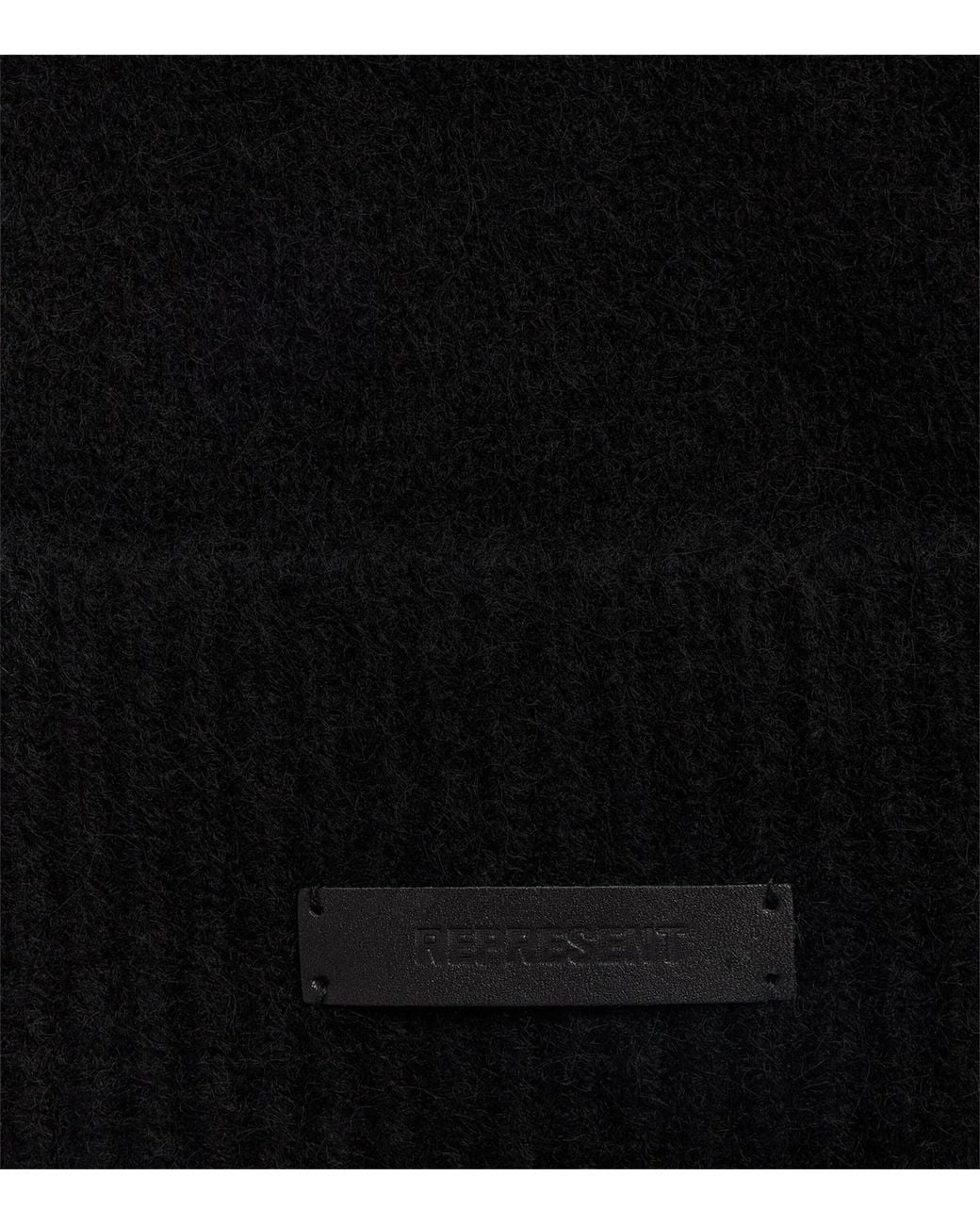 Represent Black Wool-Blend Knitted Beanie for men