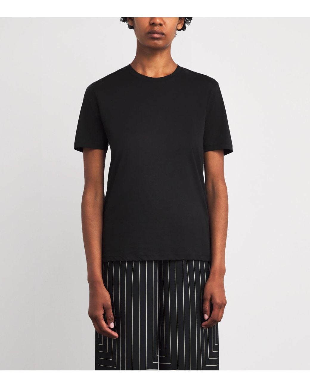 Joseph Black Cotton-Silk T-Shirt