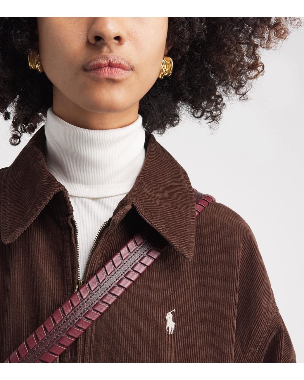 Polo Ralph Lauren Brown Corduroy Bomber Jacket