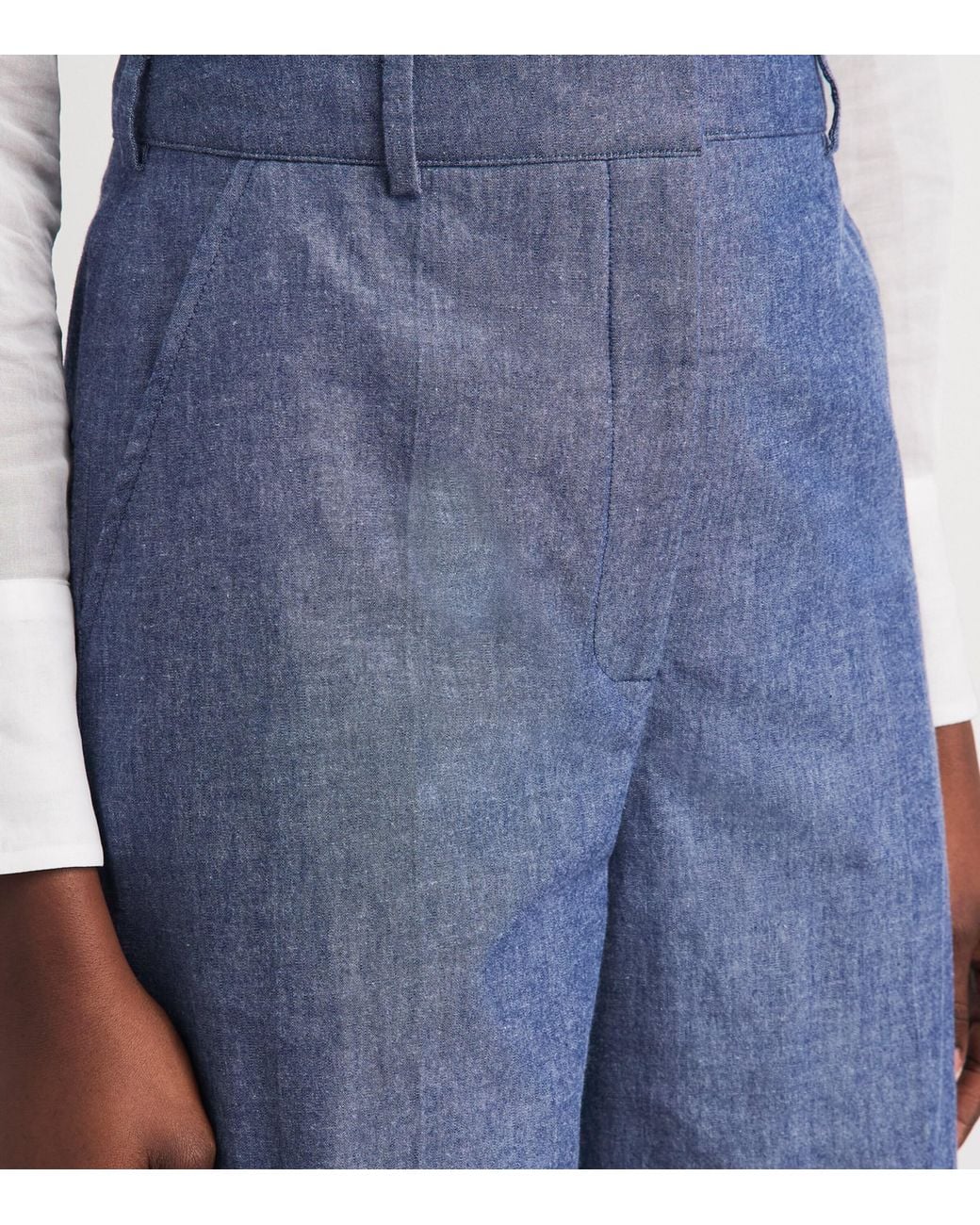 Safiyaa Blue Chambray Touca Trousers