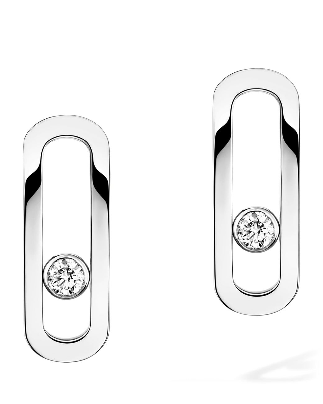 Messika Metallic Move Uno And Diamond Stud Earrings