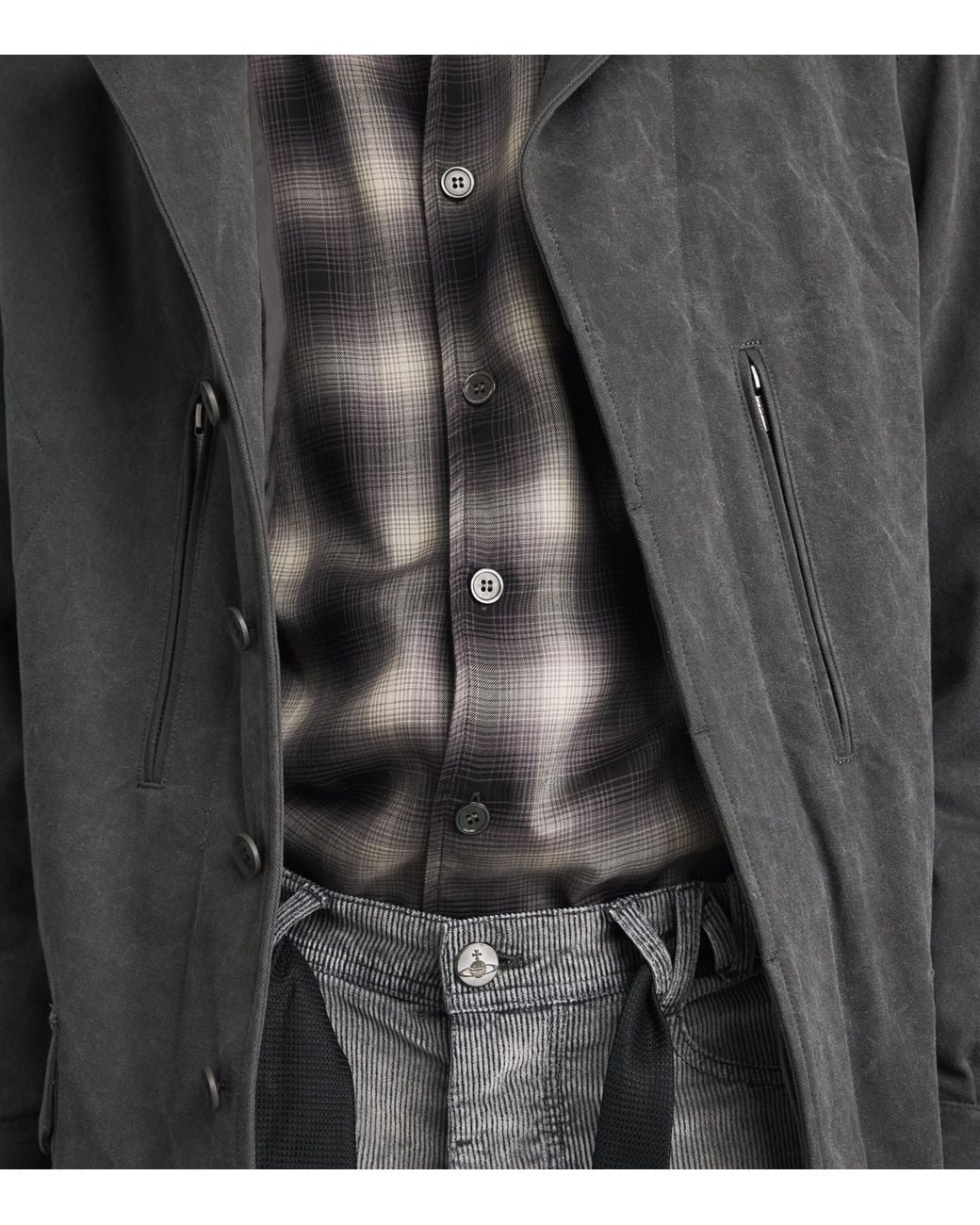 Our Legacy Gray Every Check Shirt for men