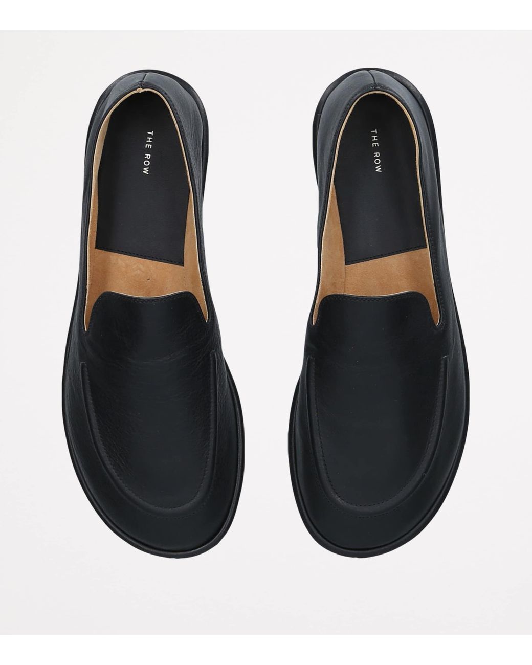 The Row Blue Canal Leather Loafers